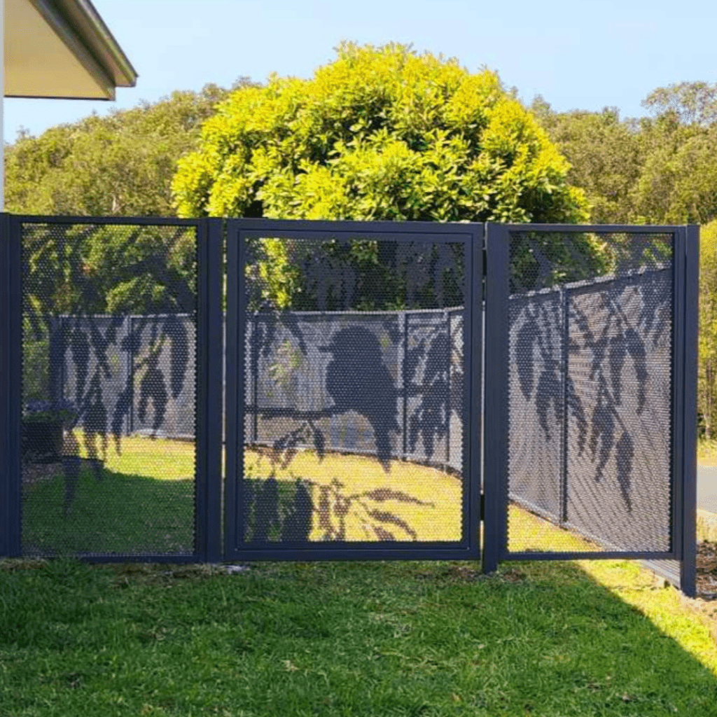 Kookaburra and Gum leaf Pool Perf gate Sapphire Beac