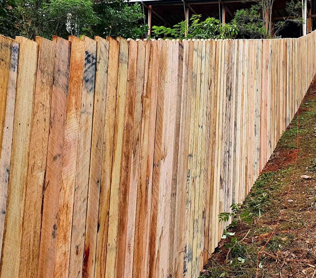 Hardwood paling fence Bellingen